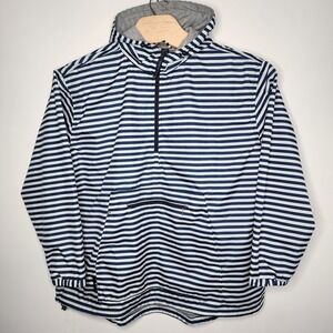 Charles River Womens Pullover‎ Windbreaker Navy White Striped Size 3XL NWT